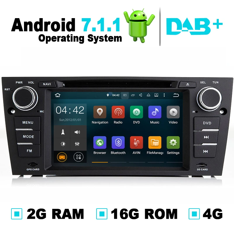 Автомагнитола на Android 7 1 DVD GPS навигационная система стерео для BMW 3 серии E90 E91 E92 E93