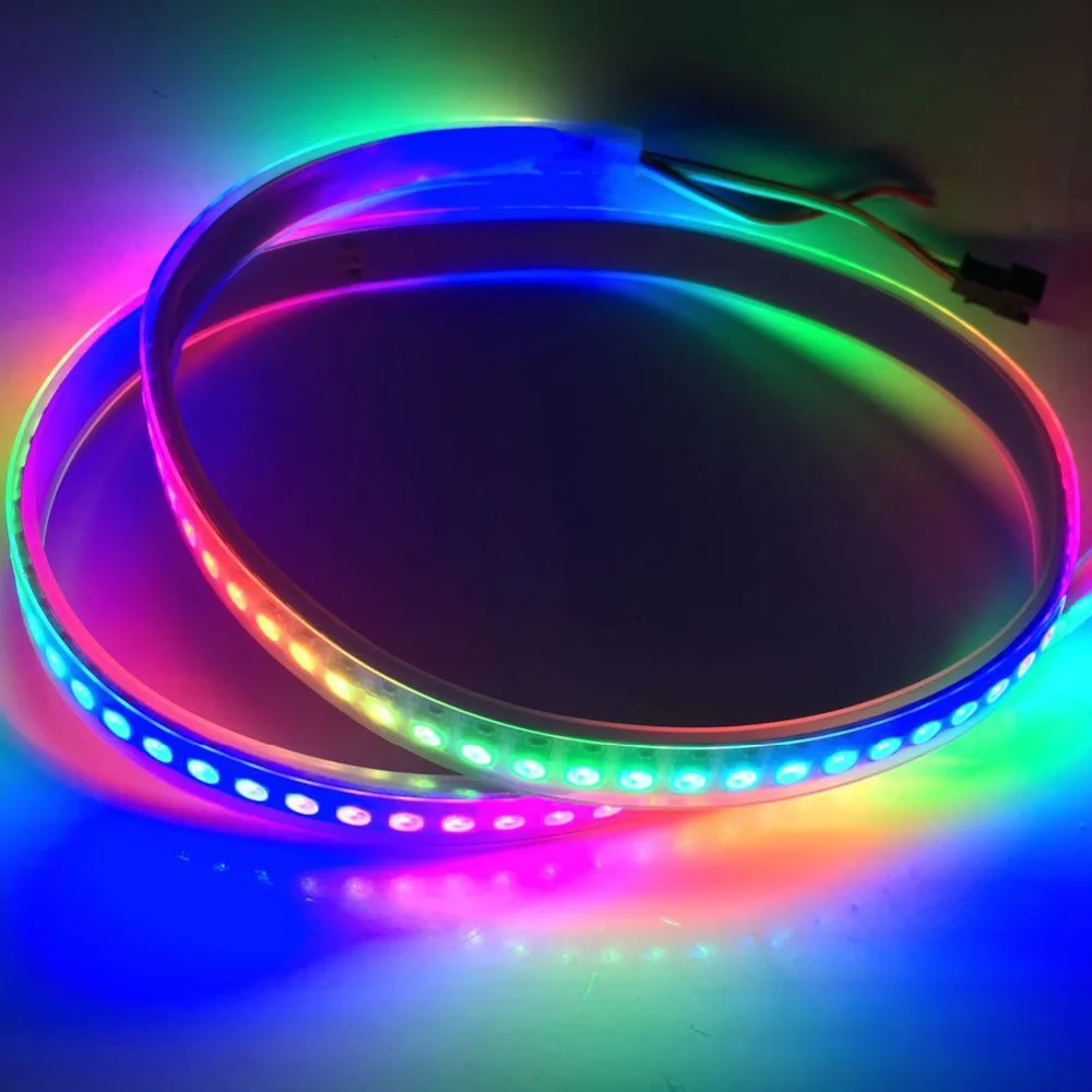 Светодиодная лента WS2812B WS2811 цифросветильник та RGB 5050 144 пикселей 5 в постоянного