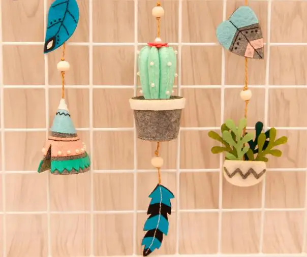 Набор для вязания кактуса из креативного красивого пера сделай сам подвесная