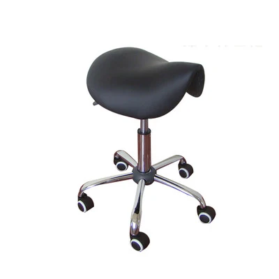 

H Rolling Massage Chair Saddle Stool Leather Upholstery Portable Pedicure Salan Spa Tattoo Facial Beauty Massage Swivel Chair