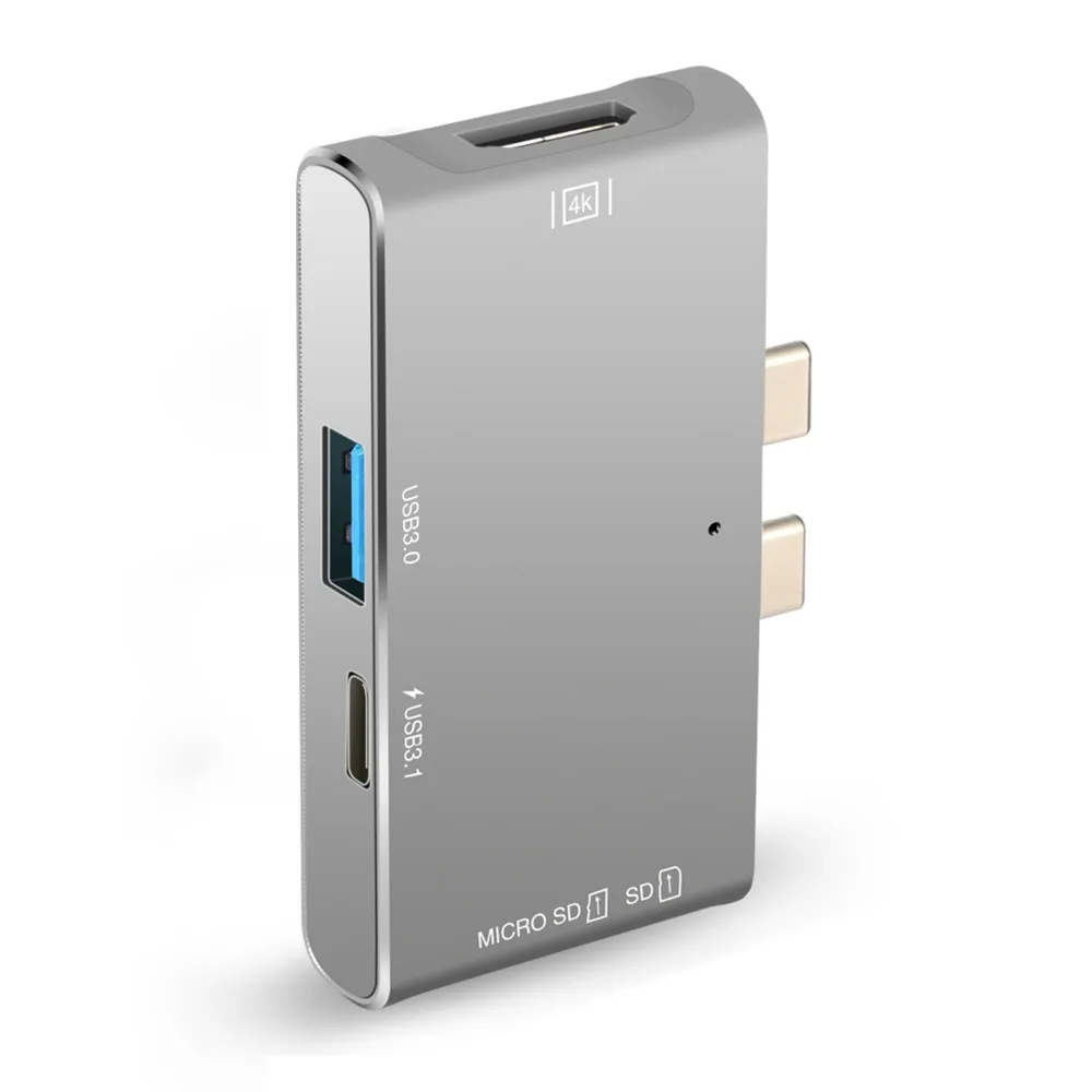 Док-станция для ноутбука 5 в 1, USB Type-C, HDMI, USB 3,0