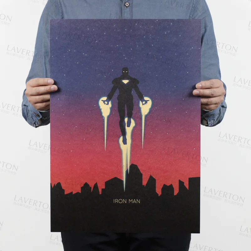 Марвел Железный человек Мстители 4 винтажная крафт-бумага классический постер из
