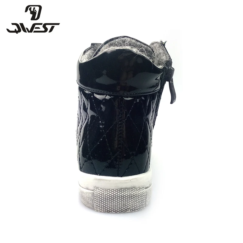 Осенние Нескользящие теплые детские ботинки QWEST (от Фламинго) шнуровка и молния