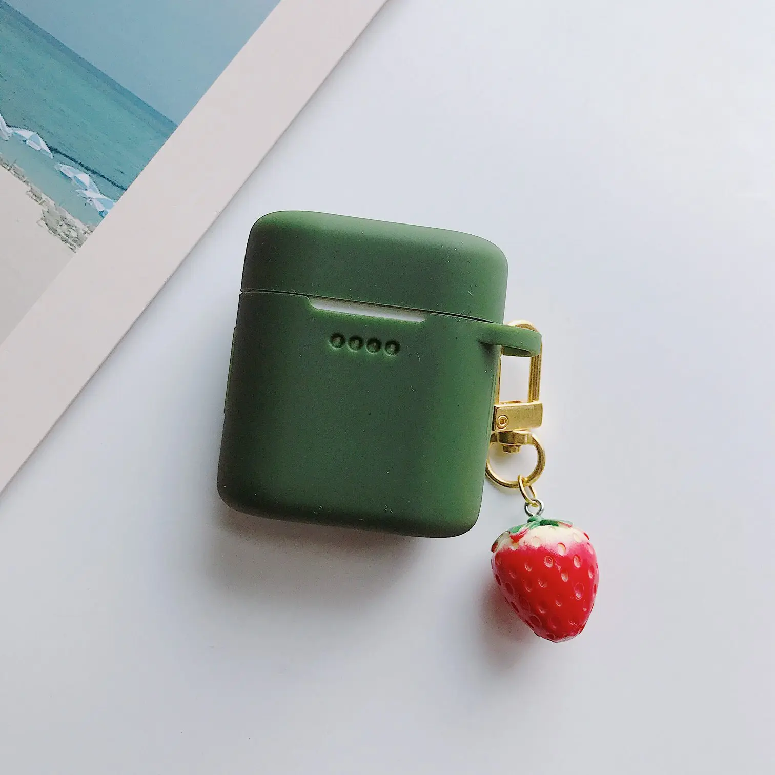 C5 Для huawei FreeBuds 2 Pro Honor FlyPods Pro Чехол для наушников милый Мини Фруктовый с кольцом для ключей силиконовый чехол s для huawei freebuds чехол - Цвет: C5