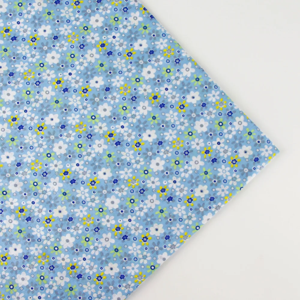 Хлопчатобумажная ткань с желтым принтом лоскутное шитье 158 см х полметра | Дом и