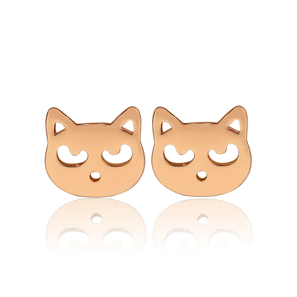 2017 Новая мода Cat Серьги Lovly девушки и Для женщин небольшие дешевые ювелирные