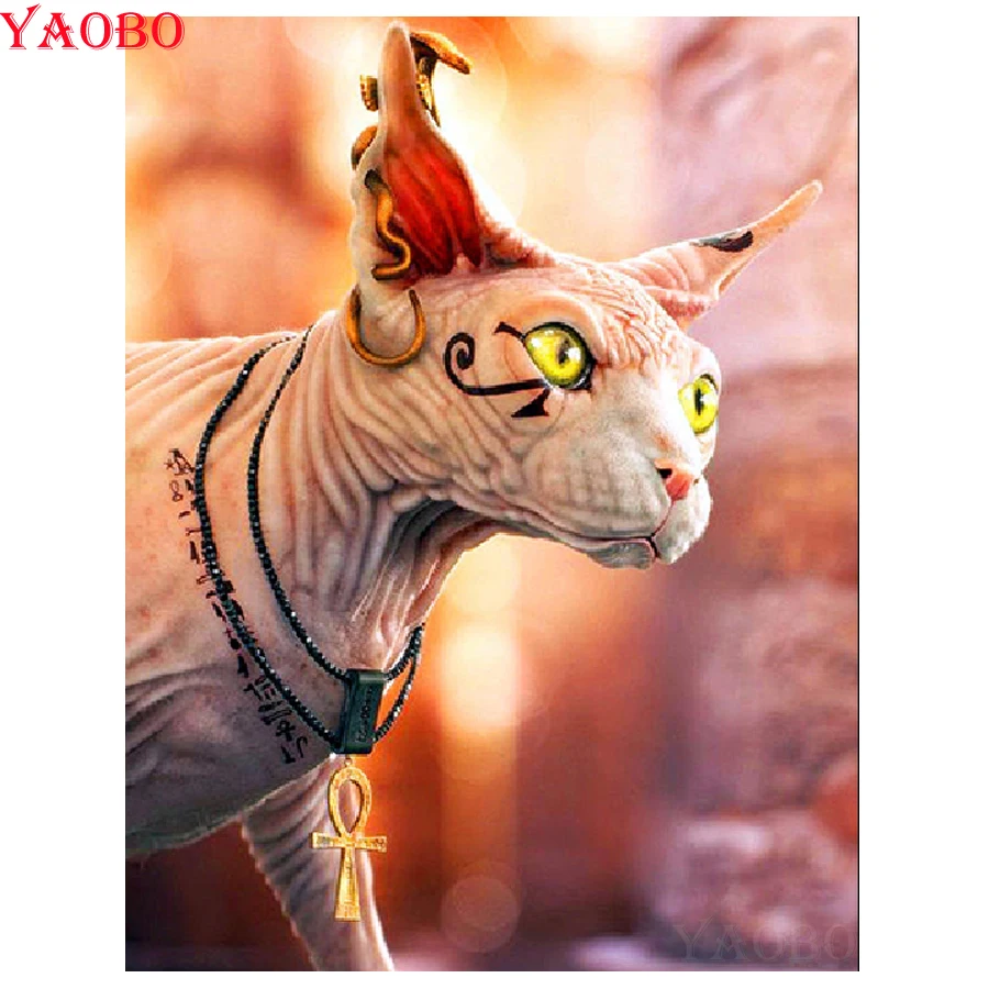 Алмазная 3D вышивка животных Сфинкс кошка алмазная живопись полная дрель