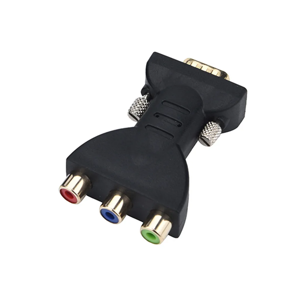 Высокое качество Адаптер Стандартный DVI-I 24 + 5 мужчин в черный 3 RCA Женский Разъем