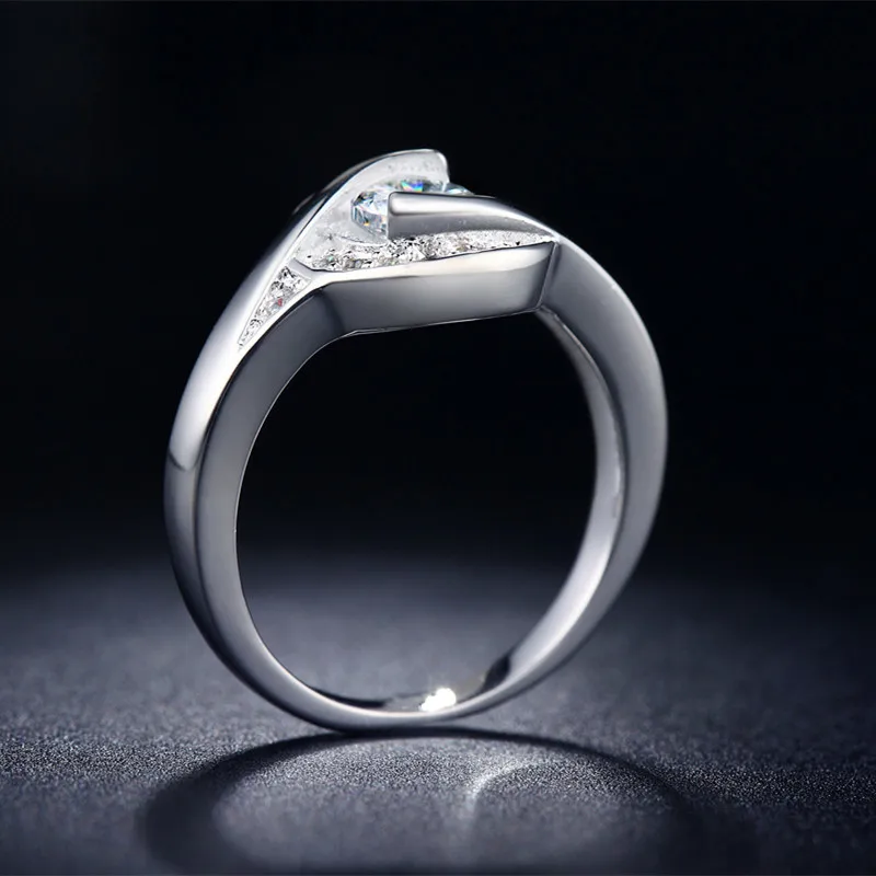 Eleple White Gold color Rings for women Engagement Ring Wedding bands gifts Wholesale jewelry accessories supplier VSR006 | Украшения и