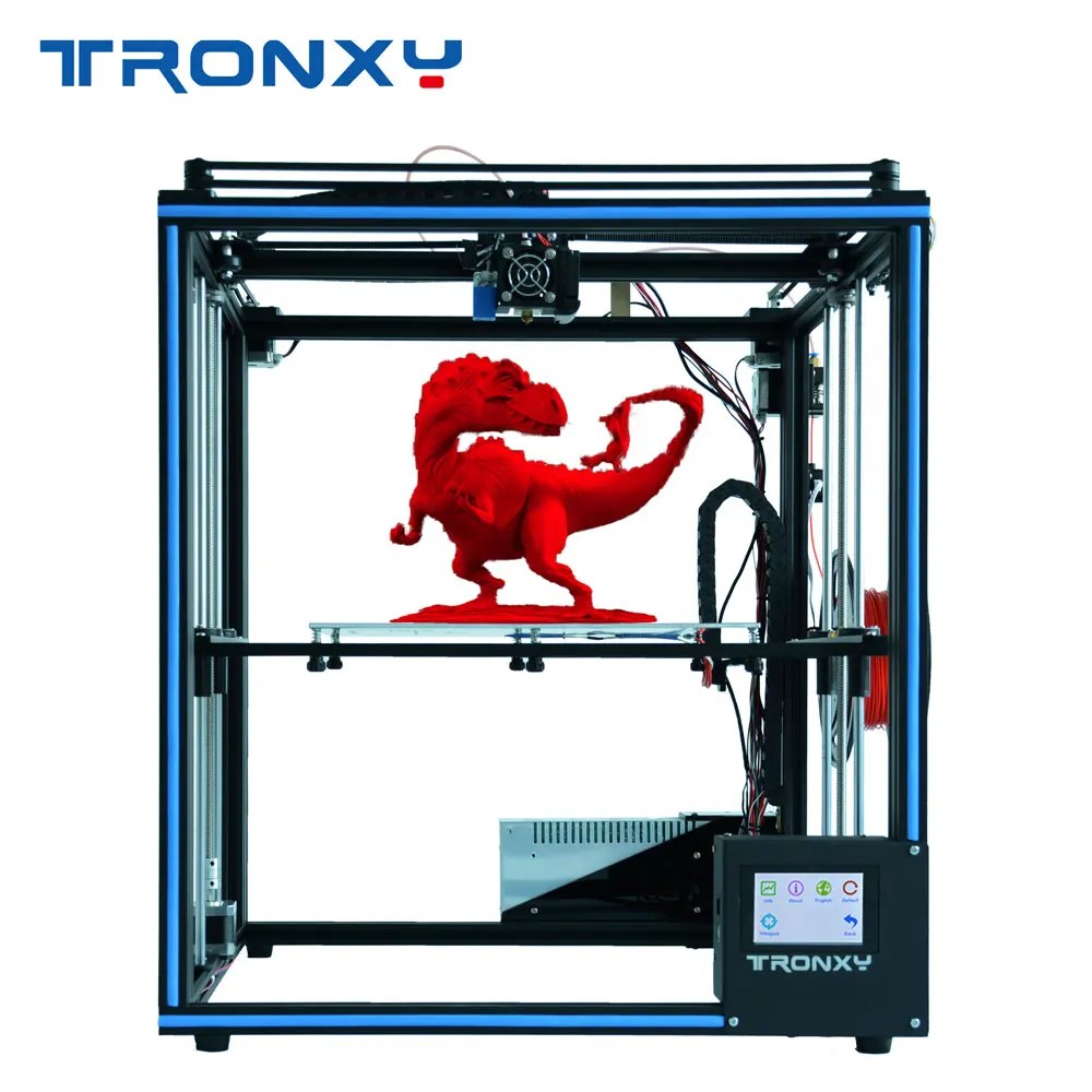 X5SA Горячая Распродажа, Tronxy X5SA, 3d принтер, сделай сам, набор, полностью металлический, 3,5 дюймов, сенсорный экран, высокая точность, автоматическое выравнивание, PLA нити в подарок - Цвет: X5SA