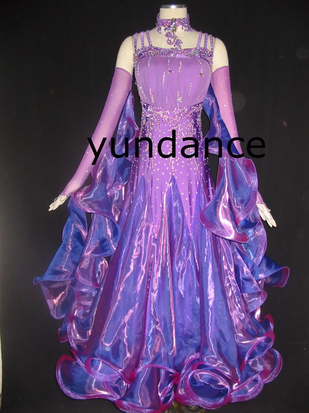 

ballroom dance competition dress puffy skirt waltz B-10204