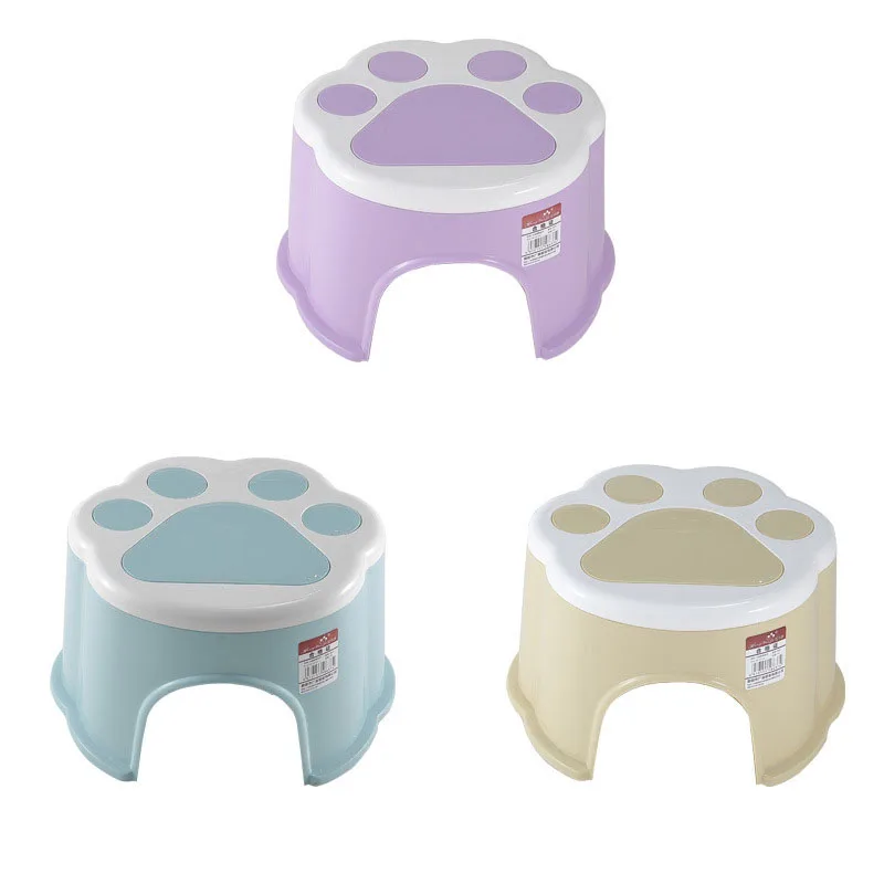 Утолщенный табурет с милой мультяшной лапой Детская маленькая скамейка|Детские