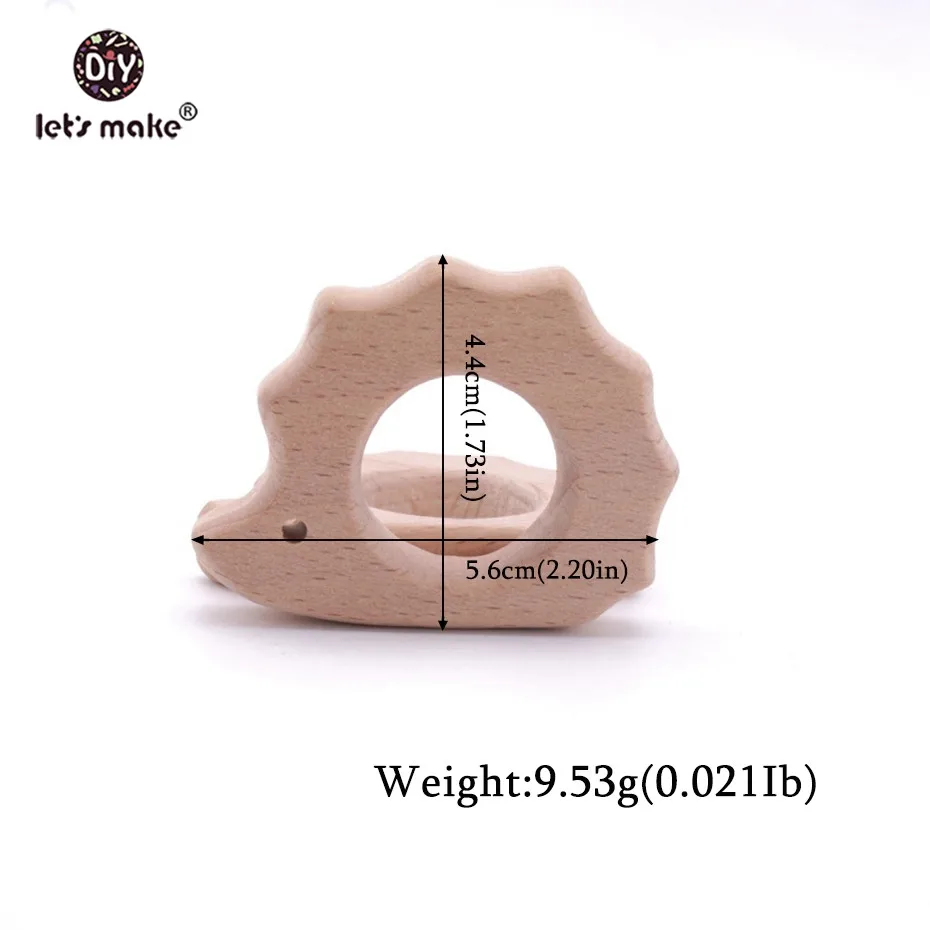 Let's Make 1PC Baby Teether Animal Wood Rings Elephant Camera Heart BPA Free Wooden Teether Nursing Accessorie Teething Toys