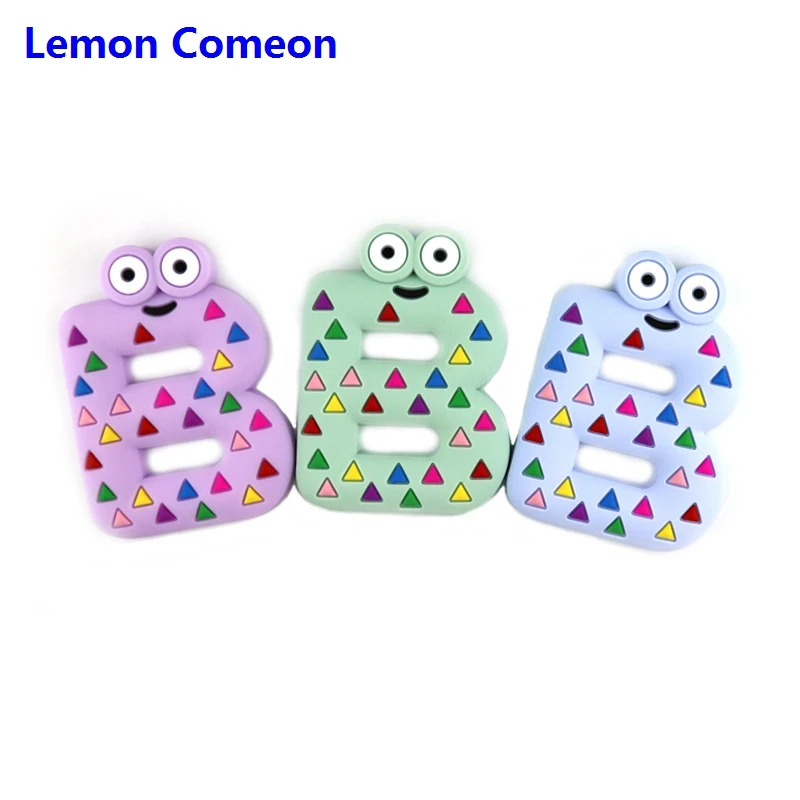 Lemon Comeon 5 шт. силиконовые буквы Алфавит зубной прорезыватель для малышей молярный