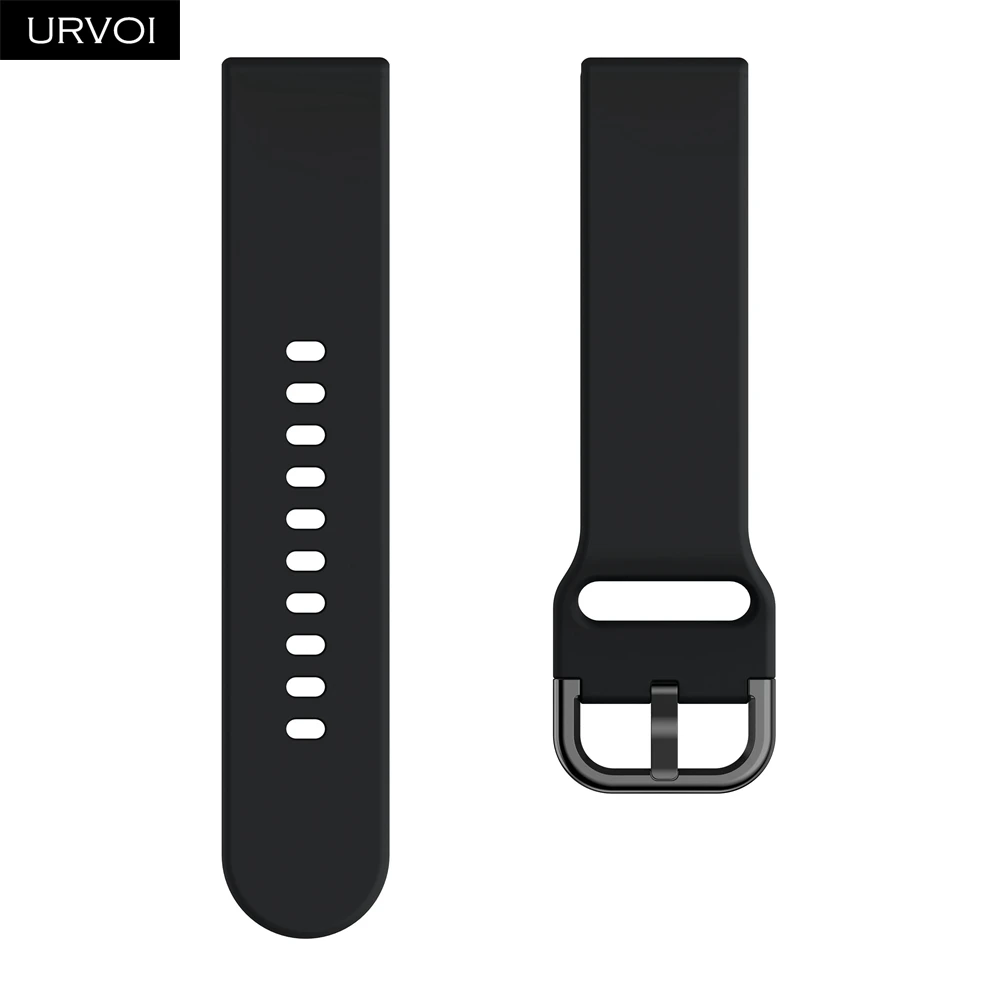 Black URVOI ремешок для Galaxy Watch Active 42 мм спортивный силиконовый ремешок Официальный Дизайн быстроразъемные контакты мягкая удобная замена - Цвет ремешка: Black