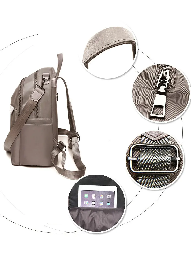 Школьный рюкзак для девочек-подростков Mochila Feminina, женские рюкзаки, нейлоновый водонепроницаемый повседневный рюкзак для ноутбука, женский рюкзак