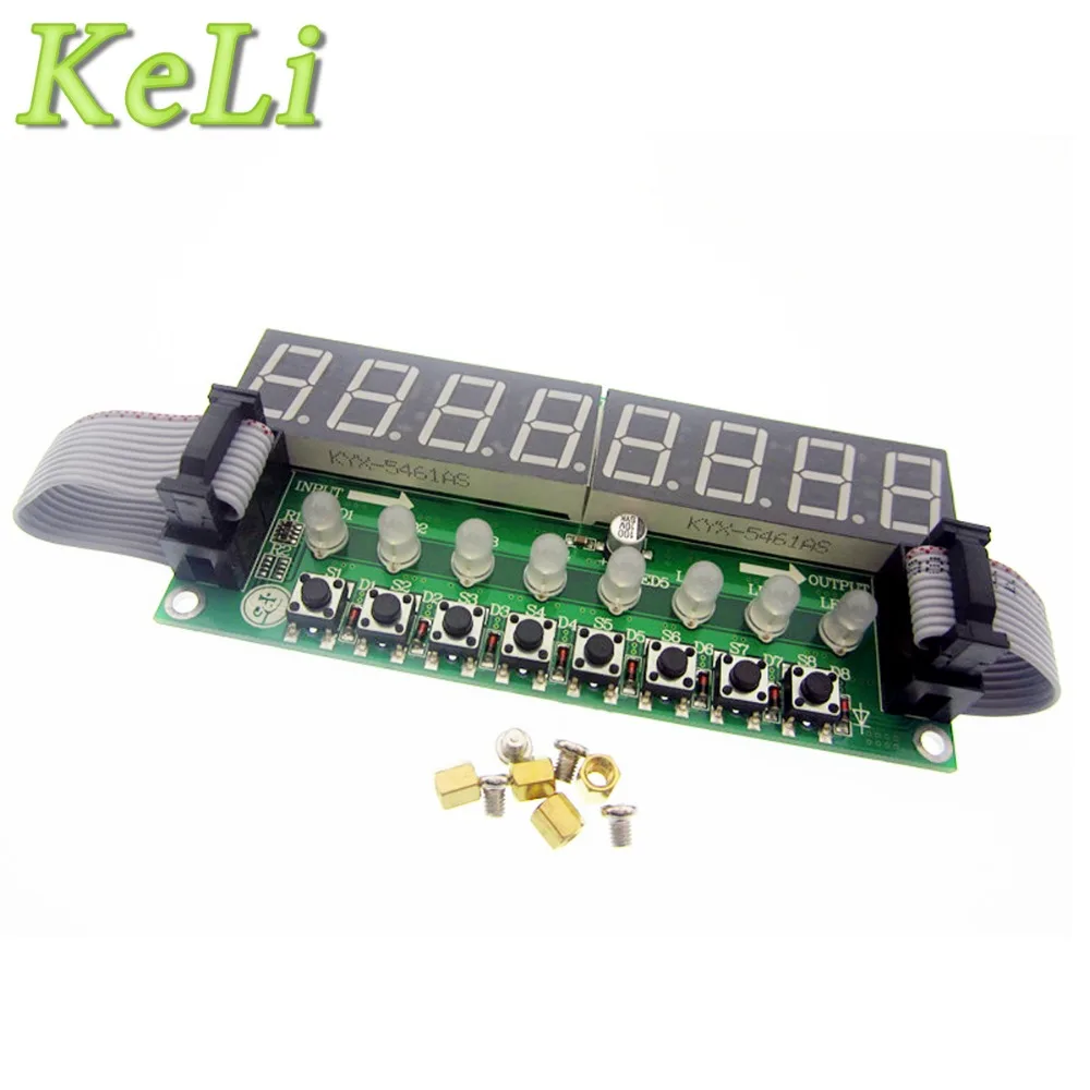

JY-LKM1638, F71A 8* Digital Tube + 8* Key + 8* Double Color LED Module TM1638 Can be Cascaded Replace Integrated Circuits