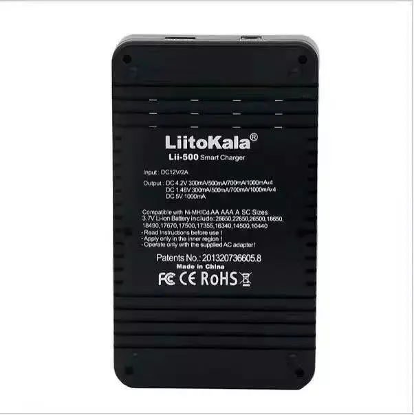 Аккумуляторное зарядное устройство liitokala с ЖК дисплеем 3 7 в/1 2 в 18500/26650/16340/14500 + 4 шт.