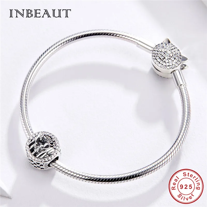 INBEAUT/100% Стерлинговое Серебро 925 пробы Белый CZ для папы мамы дочки сына бусы