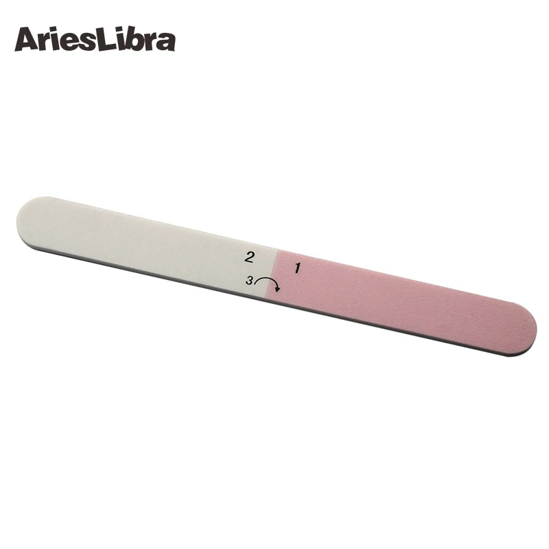 AriesLibra профессиональная 3 полосная мини пилка для ногтей буферная полировка
