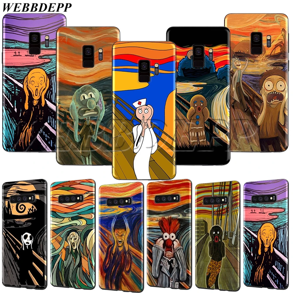 WEBBEDEPP Edvard Munch The Cry Мягкий чехол из ТПУ для Samsung A3 A5 A6 A7 A8 A9 J6 Plus 2016 2017 2018 | Мобильные