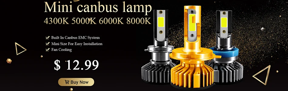 HLXG 2 шт. мини H4 Led H1 H7 автомобилей головной светильник 50 Вт 8000LM nebbia H8 H9 H11 9005 HB3 9006 HB4 6000K лампы светильник авто аксессуары