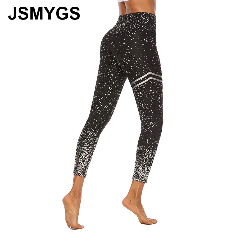 JSMYGS 2019 Новые горячие штампованные леггинсы женские тянущиеся для фитнеса с