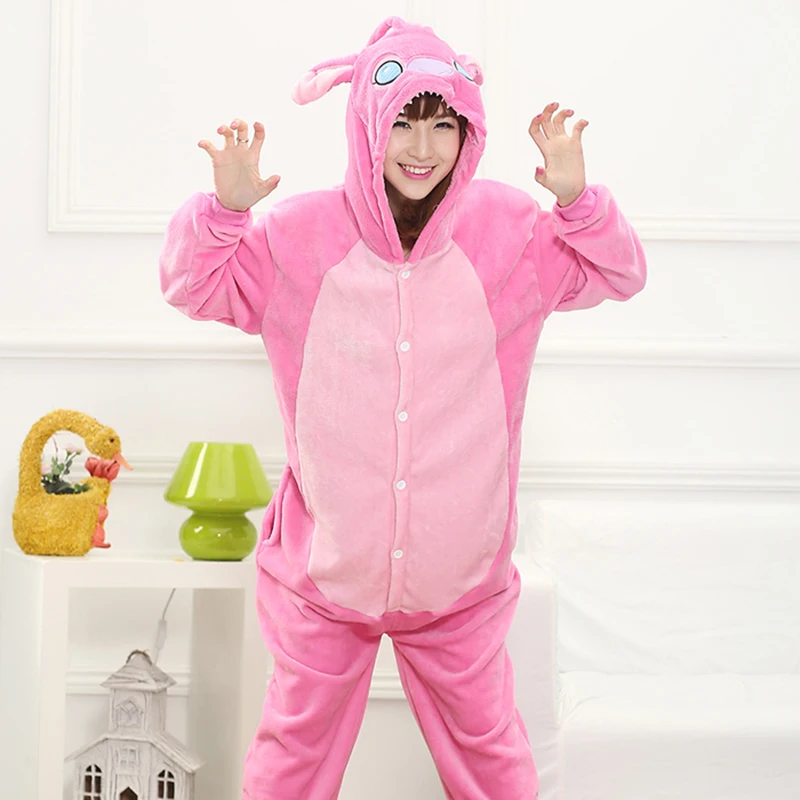 Adult Anime Koala Blue Unicorn Kigurumi Onesies Costume For Women Animal Pink Stitch Onepieces Sleepwear Home Cloths Girl