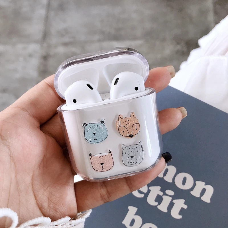 Чехол для Apple Airpod, милая Беспроводная bluetooth-гарнитура для Airpods, 1:1, аксессуары, Прозрачная Жесткая защита, Etui