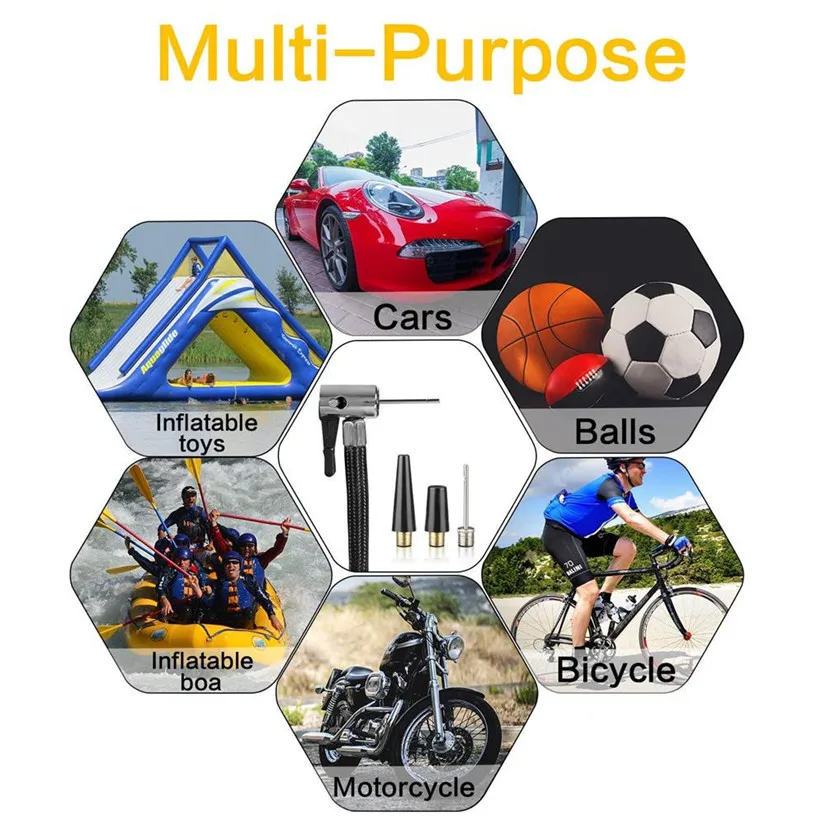 WUPP Portable Car Auto Electric Air Compressor Tire Inflator Pump with 3m Long Extended Power Cord Cigarette Lighter Plug J | Автомобили и