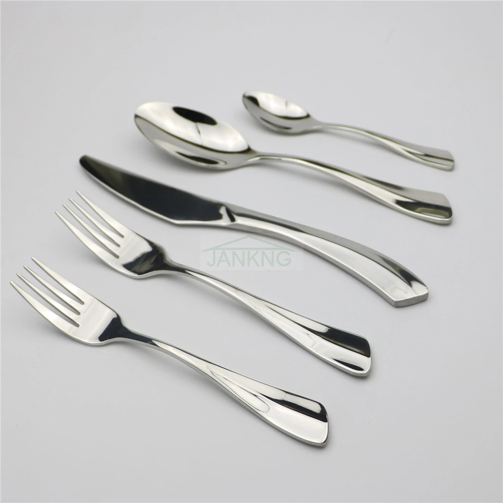 

JANKNG 30Pcs/Lot White Stainless Steel Dinner Set Thickness Tableware Dinner Cutlery Set Fork Knife Cutlery Dinnerware Set for 6