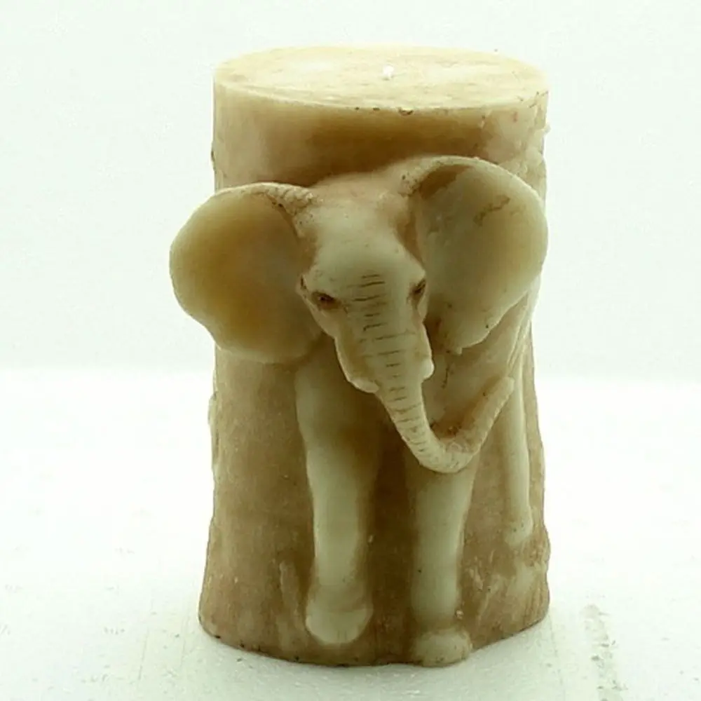 Grainrain 3D формы для свечей Силиконовое мыло слон DIY Ручная работа Воск Глина Смола