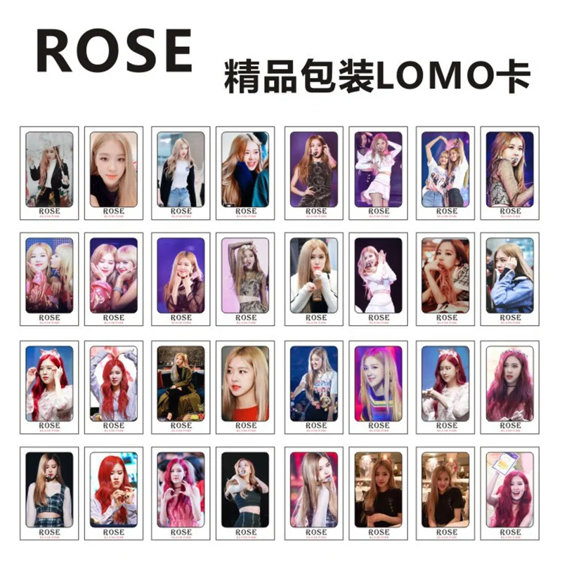 32 шт. KPOP Blackpink ROSE JISOO LISA JENNIE альбом ЛОМО карта фото карта открытка Канцелярские украшения принадлежности веер подарки
