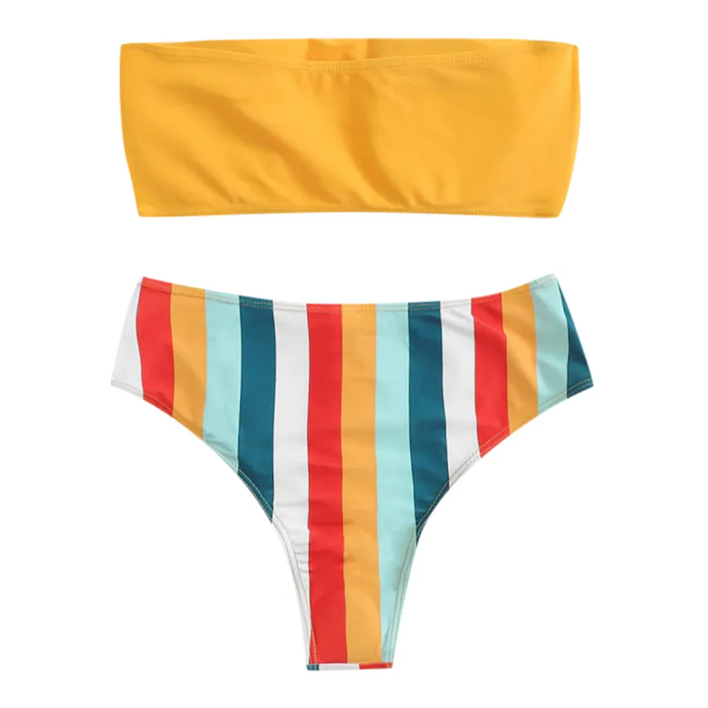 Комплект бикини женский купальник пуш ап для женщин с принтом мягкий бюстгальтер