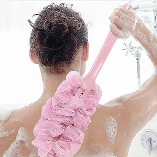 Faroot 2019 New Shower Wash Body Scrubber Loofah Sponge Bath Back Soft Brush Long Handle | Дом и сад