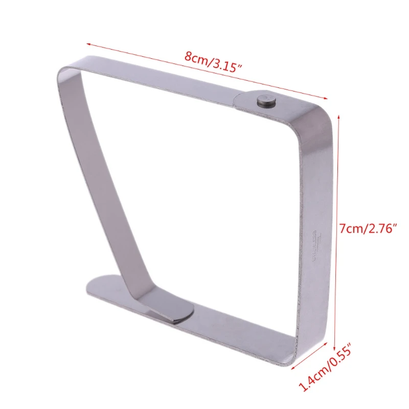 

4pcs Stainless Steel Table Cloth Cover Clip Clamp Holder Supply For Picnic Party