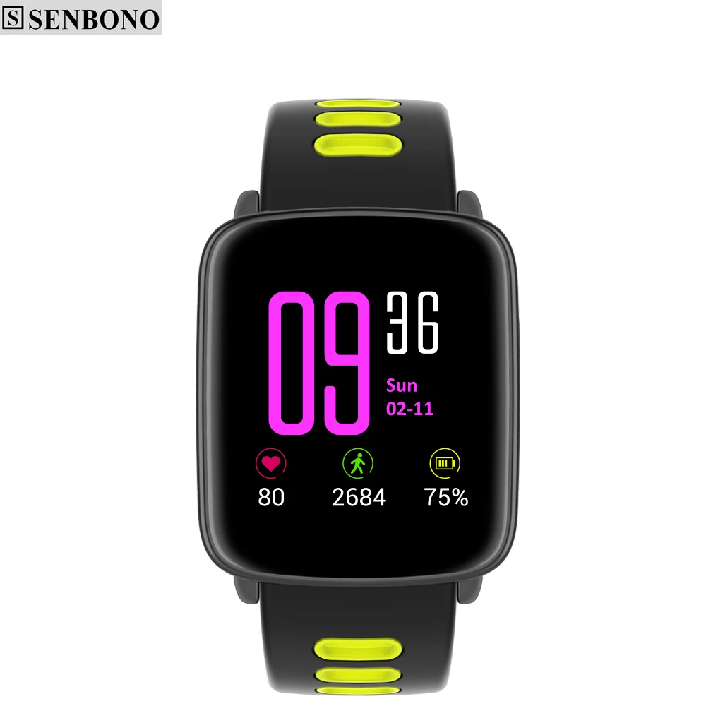 Умные часы SENBONO GV68 IP68 Водонепроницаемый smart watch фитнес трекер для вентиляторы| |