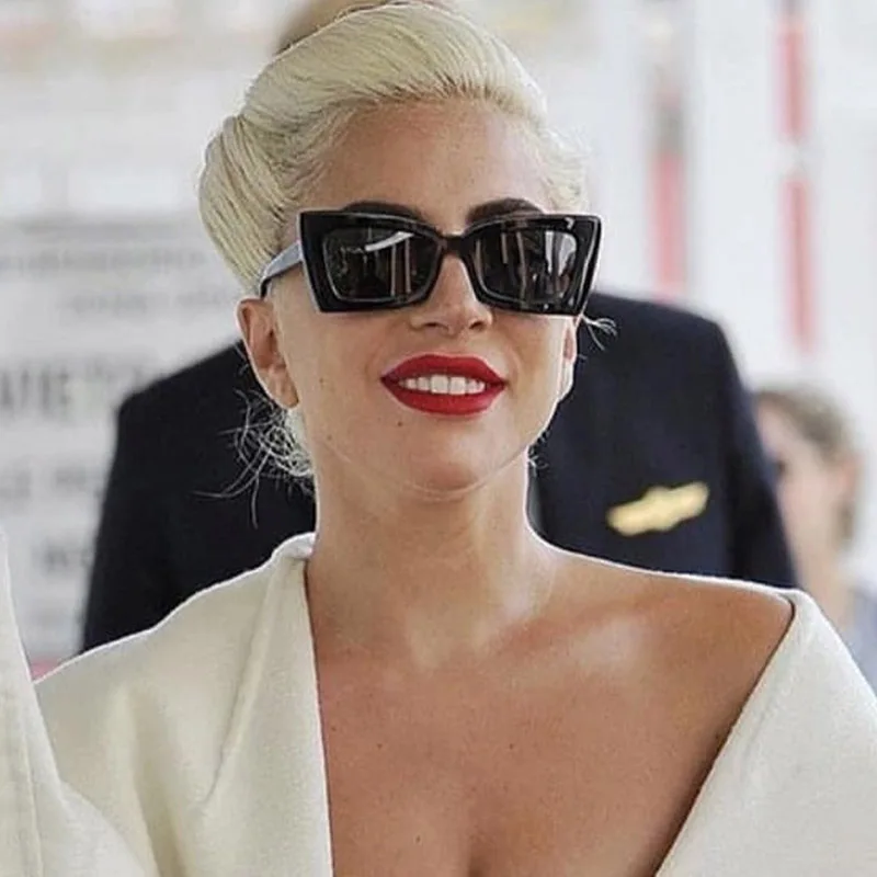 Женские и мужские солнцезащитные очки Gaga кошачий глаз с суперзвездами