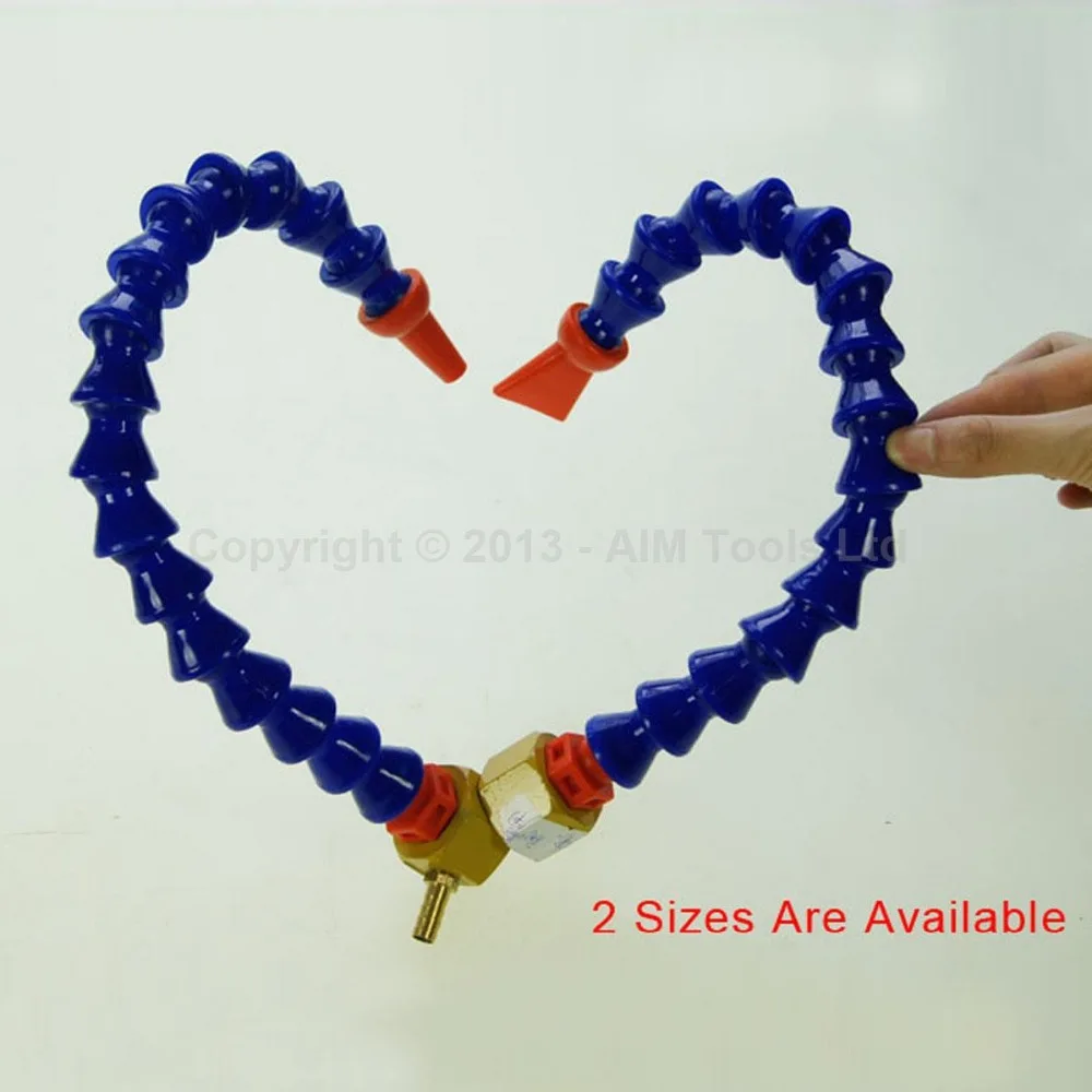 

1/2" Round and Flat Nozzle Plastic Tube Water Oil Coolant Pipe Hose, Magnetic Base 500mm