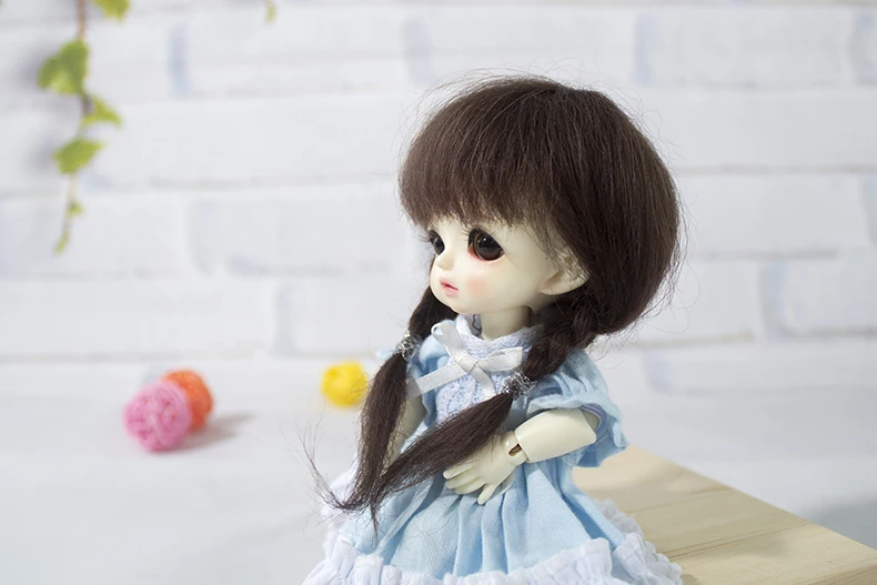 Muziwig 1/8 Мода BJD синтетический мохер кукольные парики милые Updo кукольные волосы Размер 3-4 дюймов 5-6 дюймов парик кукла аксессуары
