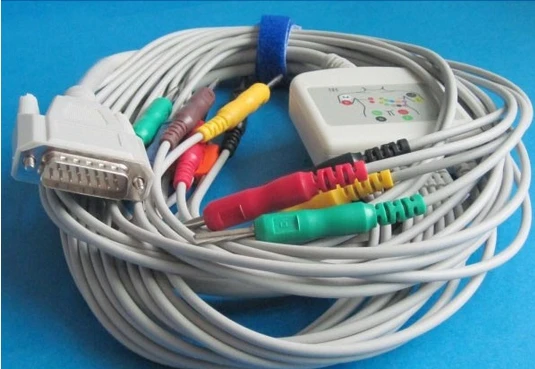 Новый совместимый кабель Nihon Kohden 10 проводов Din 3 0/IEC/без сопротивления 15 контактов 5