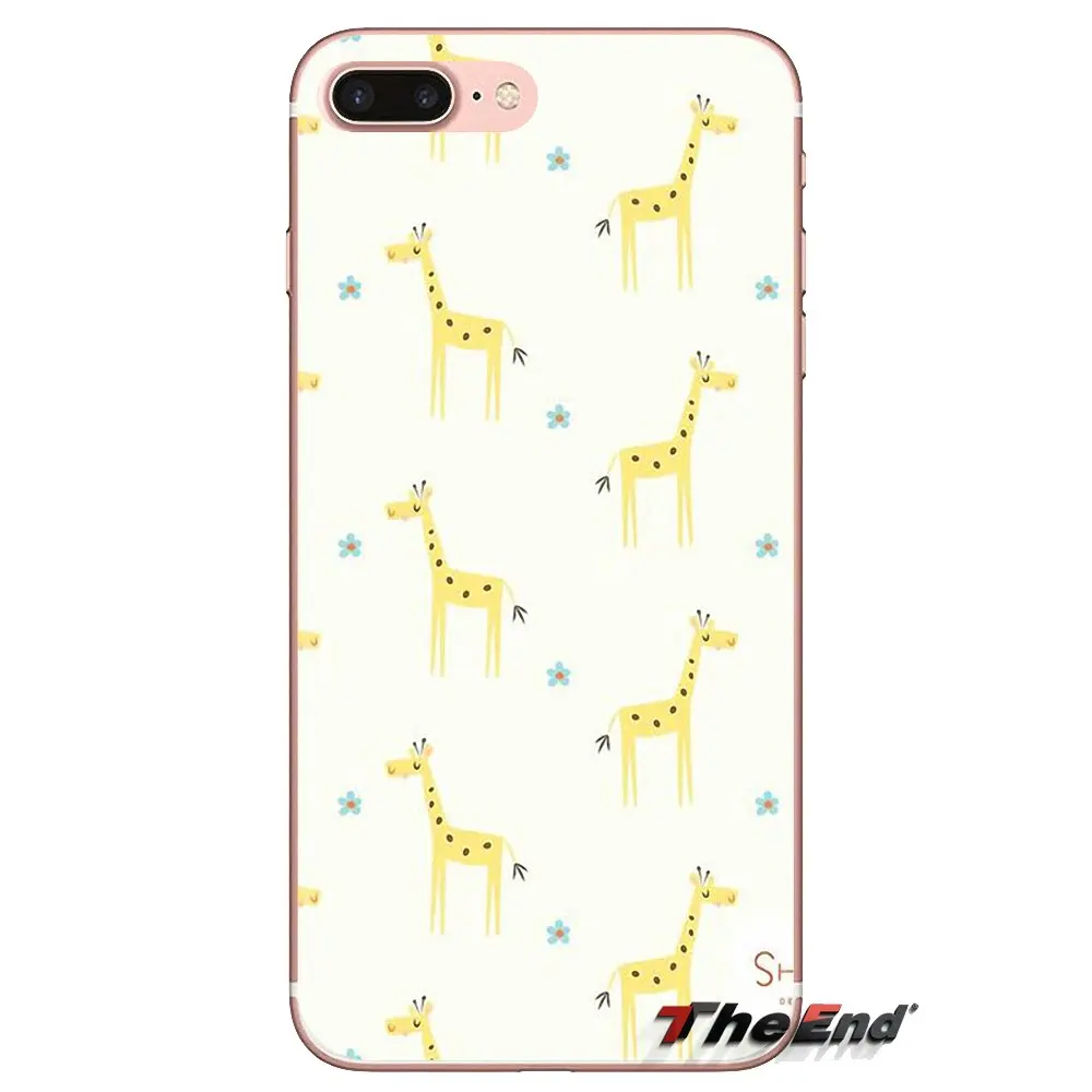 TPU Transparent Shell Cover Giraffe Pattern Collage Art Print For Samsung Galaxy A3 A5 A7 A9 A8 Star A6 Plus 2018 2015 2016 2017 |