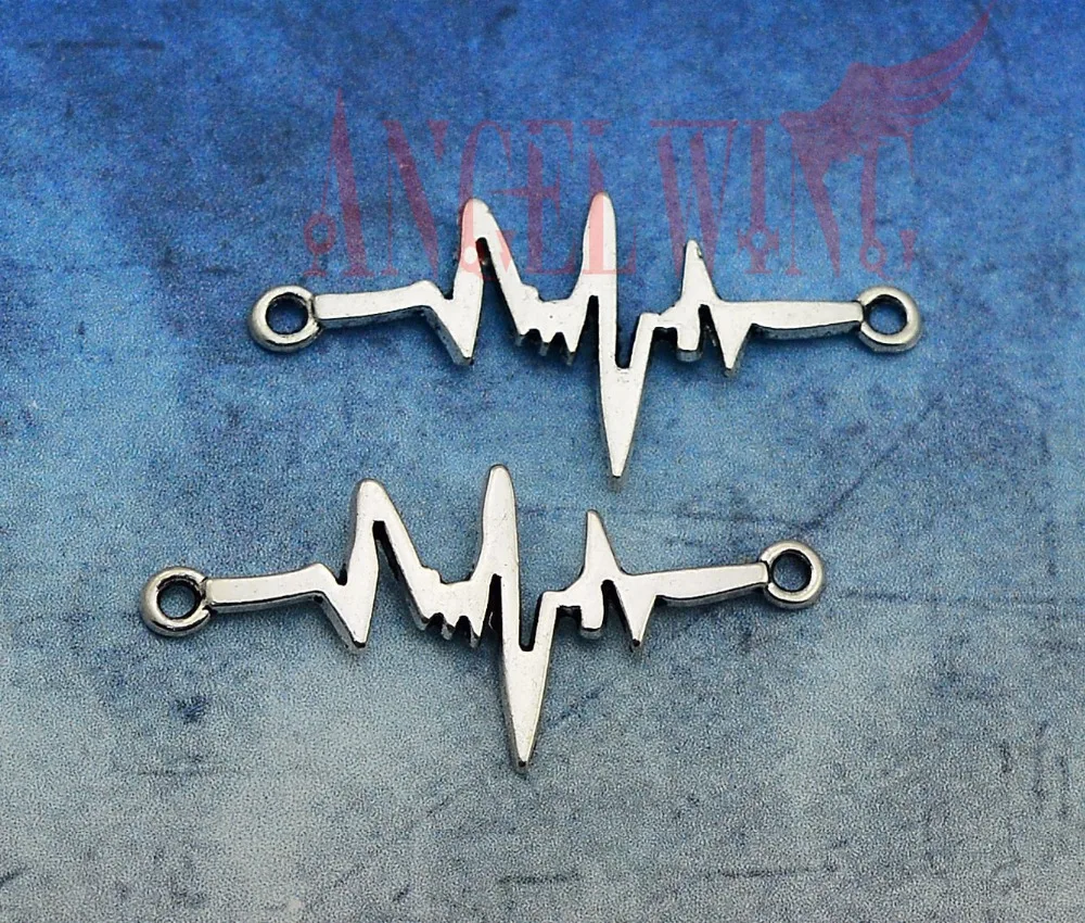 20 шт./лот 20x44 мм антикварные посеребренные Подвески ECG товары для рукоделия