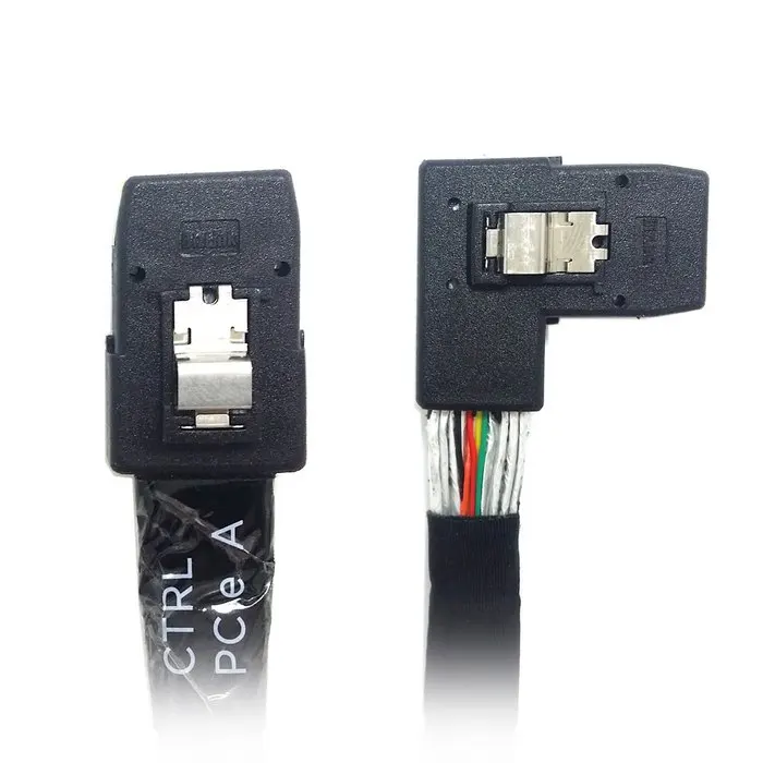 Ultra Slim Flat Left Angled 90 Degree Mini SAS 36pin SFF-8087 to 8087 Data Raid Cable 50cm 0.5m | Компьютеры и офис