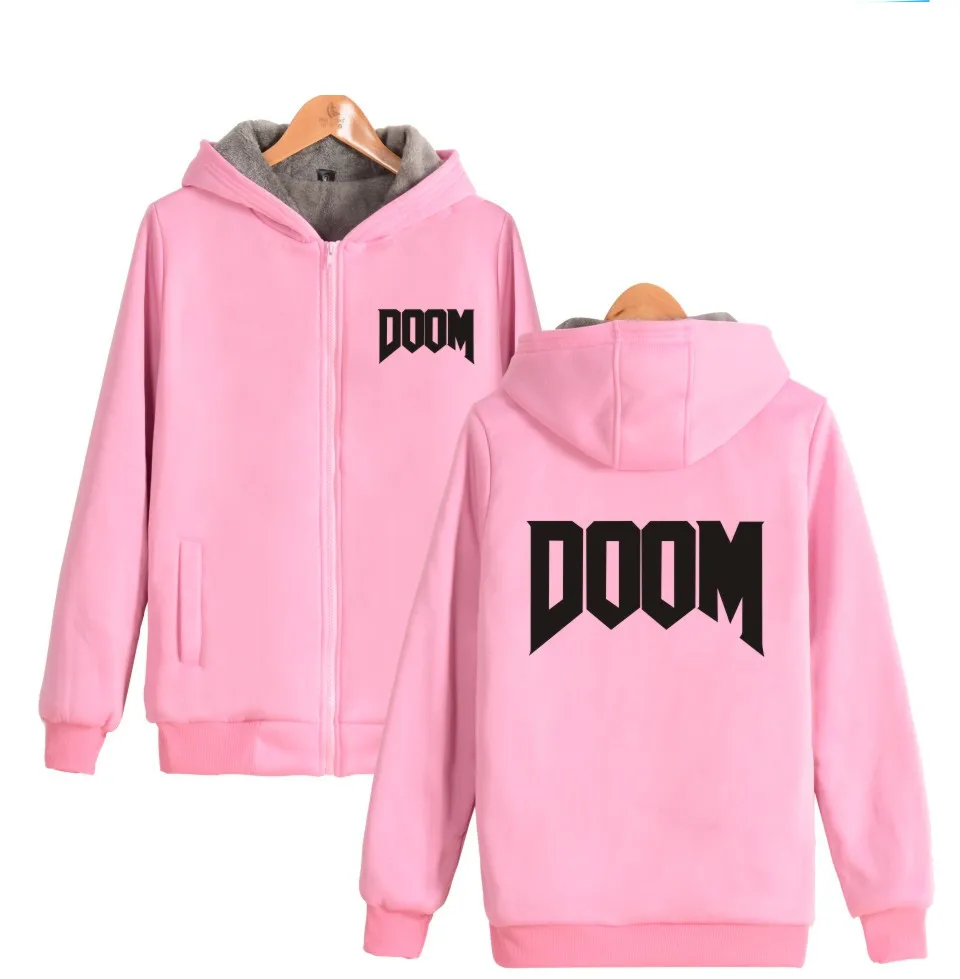 Зимняя толстовка с капюшоном и принтом DOOM DILLA | Мужская одежда