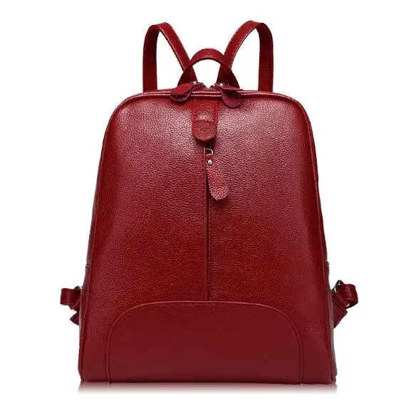 

2018 Classic split leather women outdoor leisure backpack large school bag