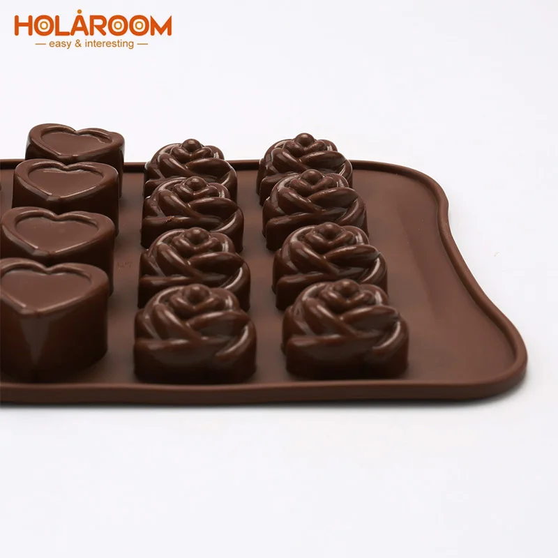 Силиконовая форма для шоколада Holaroom 1 шт. 3 вида цветов инструменты помадки торта