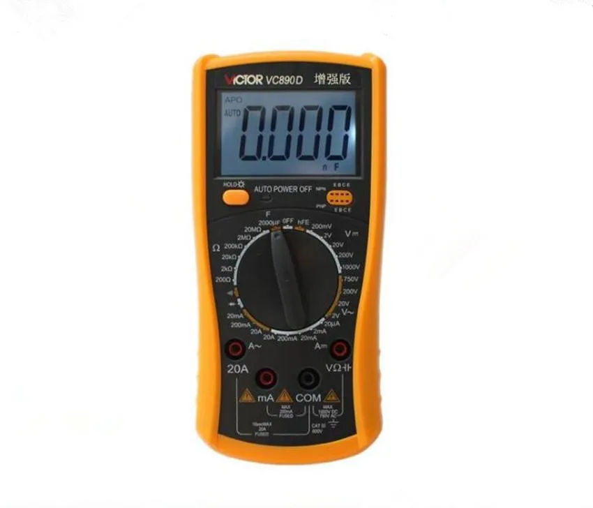 Цифровой вольтметр Амперметр VICTOR VC890D Омметр мультиметр измеритель напряжения