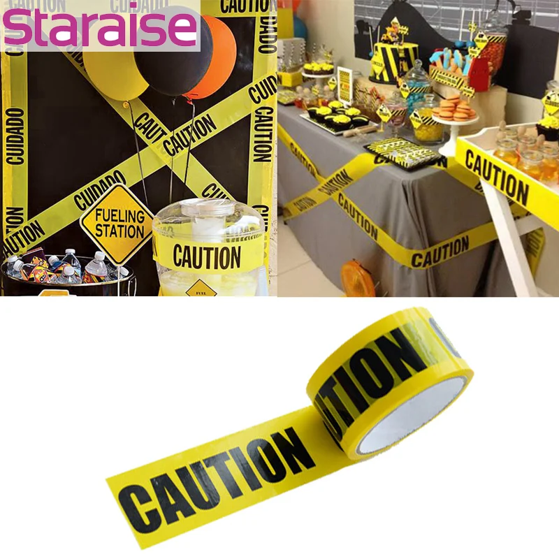 Staraise 1 рулон 25 м Желтые Предупреждающие ленты строительный проект декор для