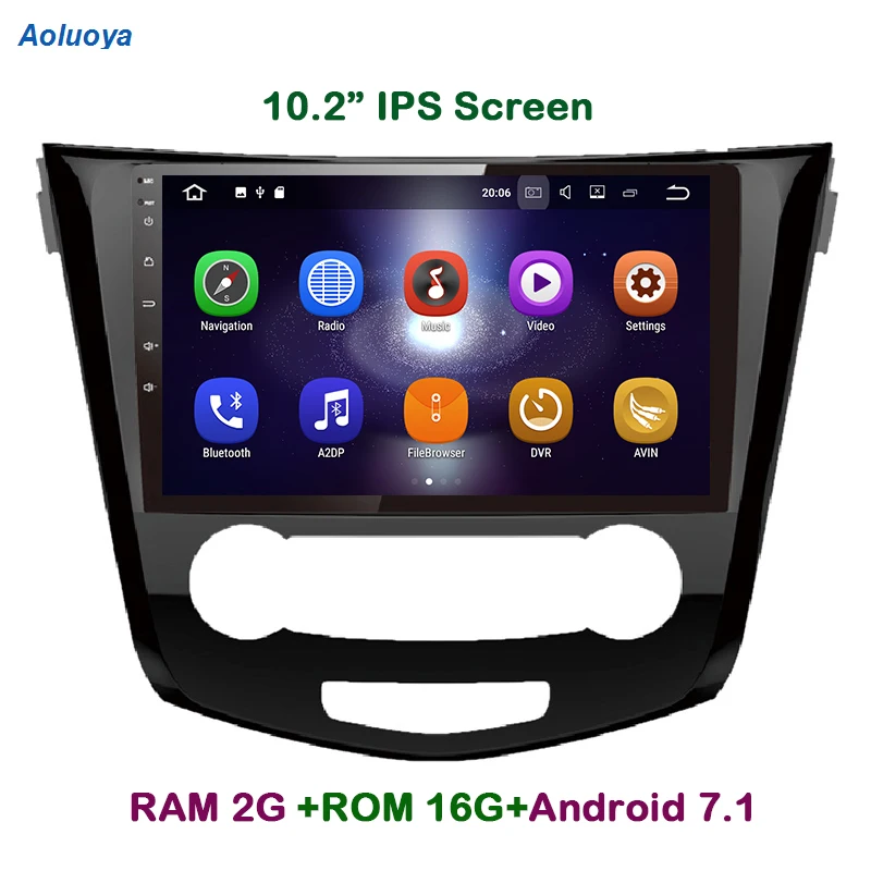 Aoluoya IPS 2 Гб RAM четырехъядерный Android 7 1 Автомобильный DVD Радио GPS навигация для Nissan